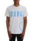 EVOL Side Logo Shirt White And Baby Blue