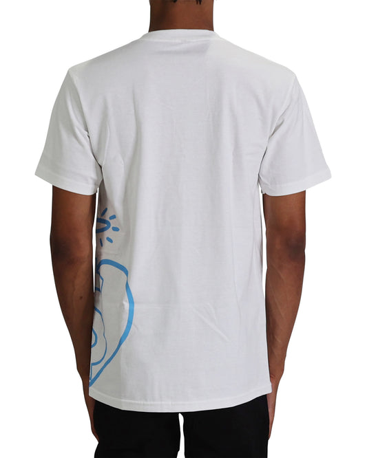 EVOL Side Logo Shirt White And Baby Blue