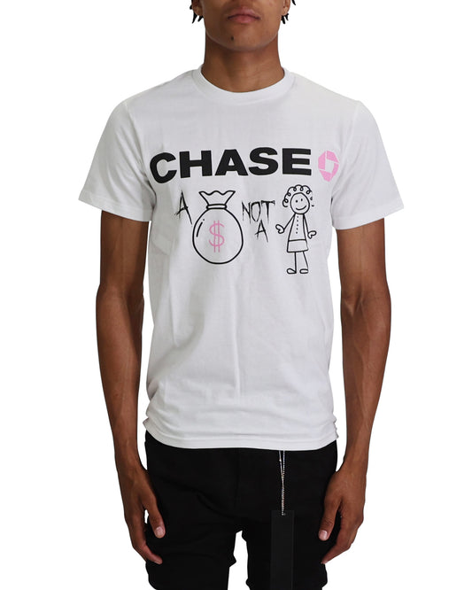 EVOL Chase Tee White/Baby Pink