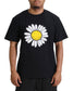 EVOL F*CK PEACE FLOWER TEE BLACK AND  YELLOW