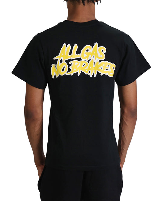 All Gas No Breaks Tee Black/Yellow