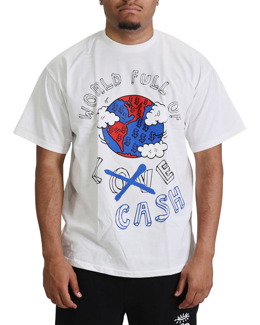 EVOL WORLD CHANGE TEE WHITE/ROYAL BLUE/RED