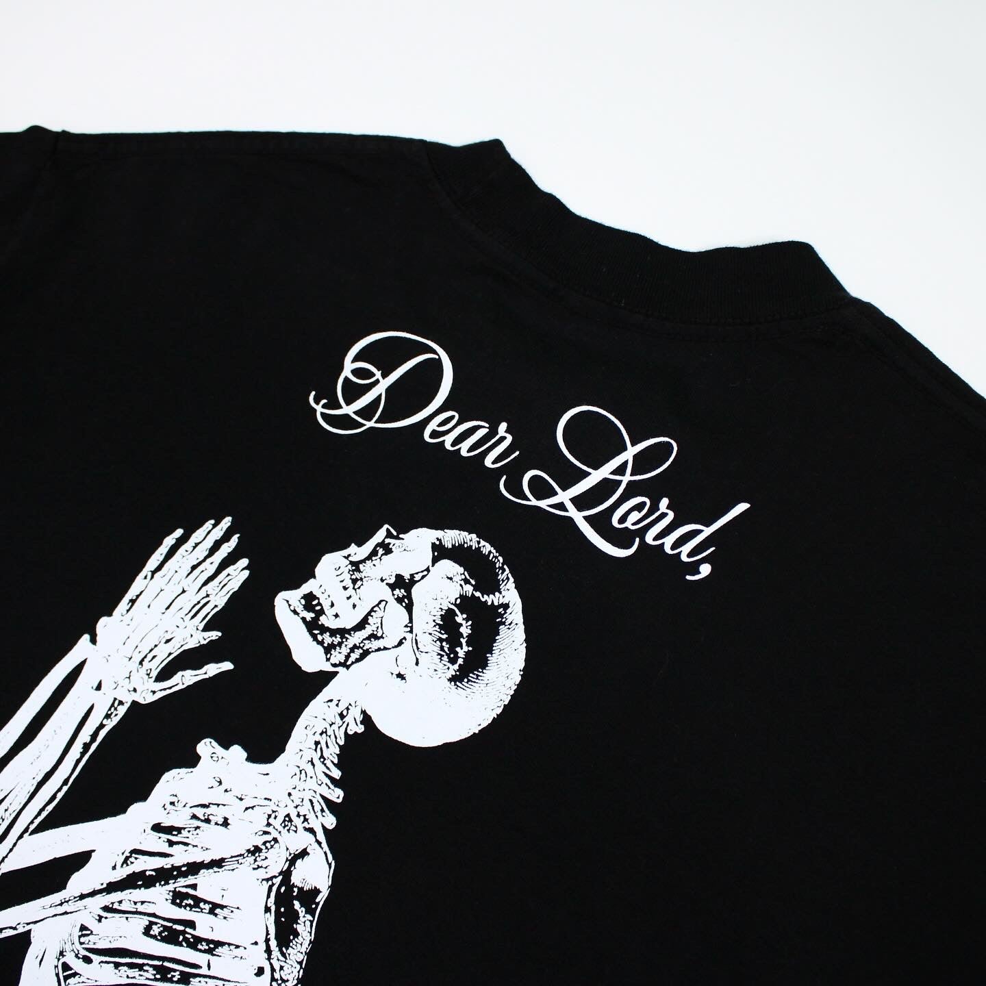 Pain Is Pure 'Pure' Praying Skeleton L/S Tee Black/Whtie