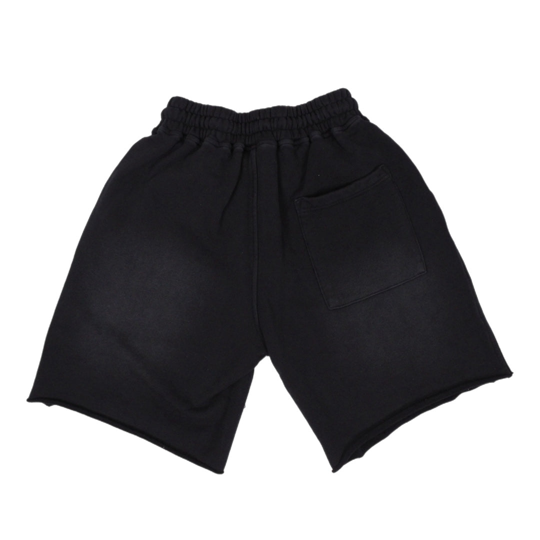 EVOL I BLAME YOU WASHED SWEATSHORTS BLACK/RED