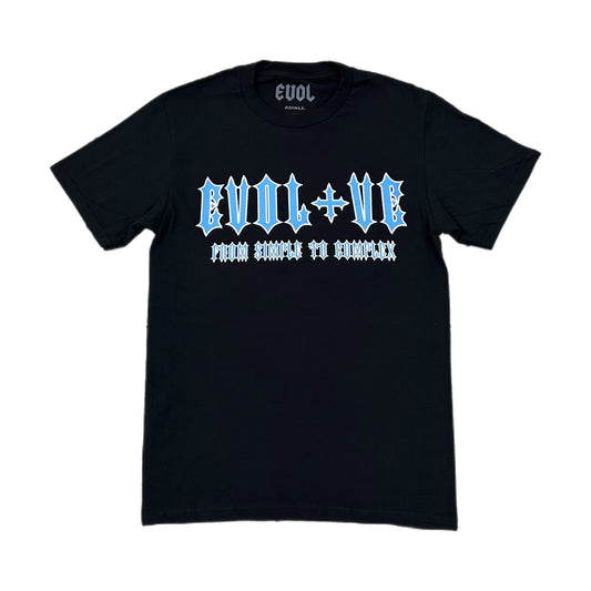 EVOL+VE From Simple To Complex Logo Tee Black/Blue