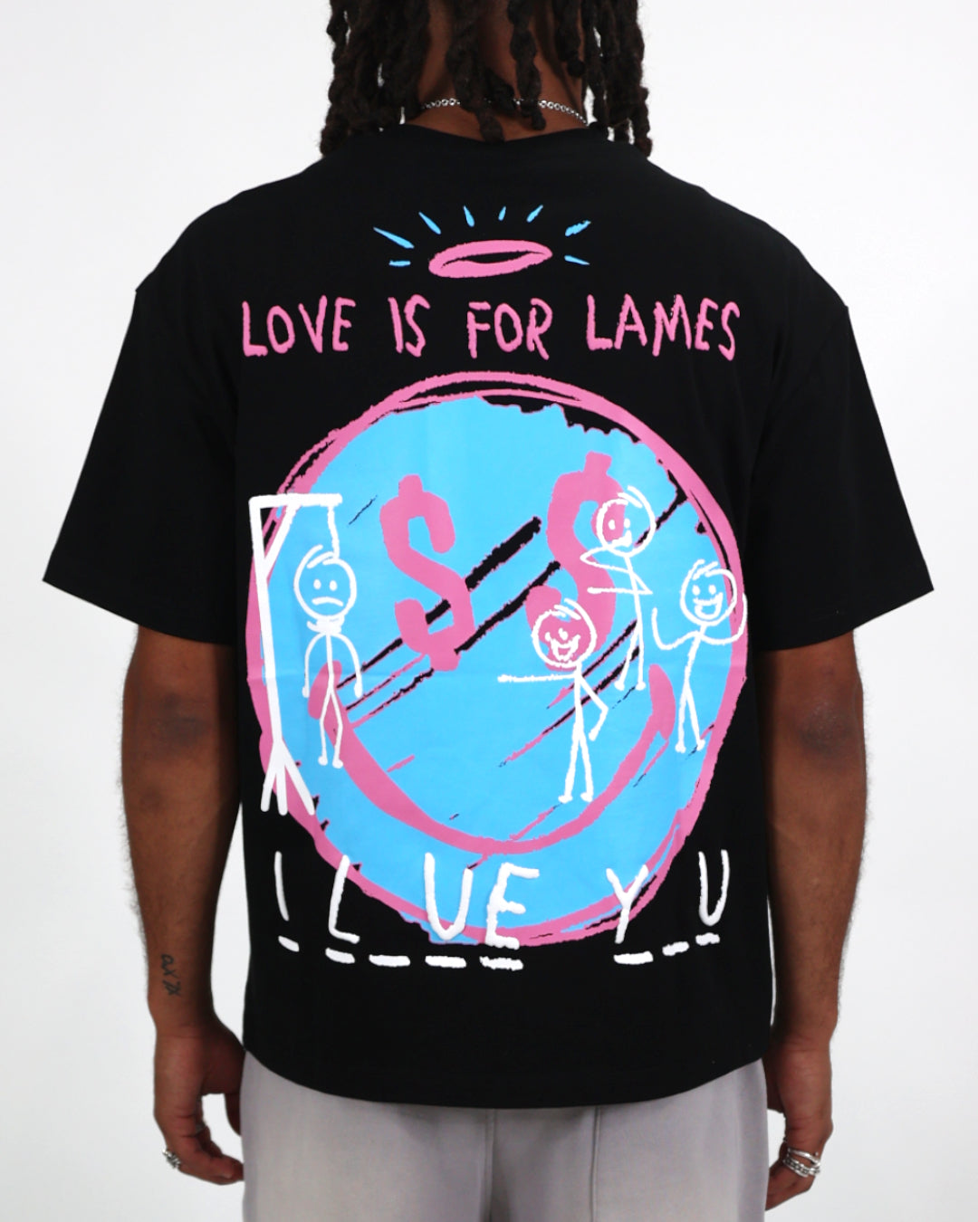 EVOL I BLAME YOU TEE BLACK/BLUE/PINK