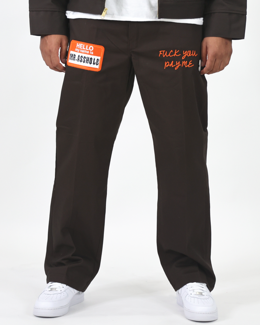 EVOL  Mr.Ass Hole Dickies New EditIon Pants Brown