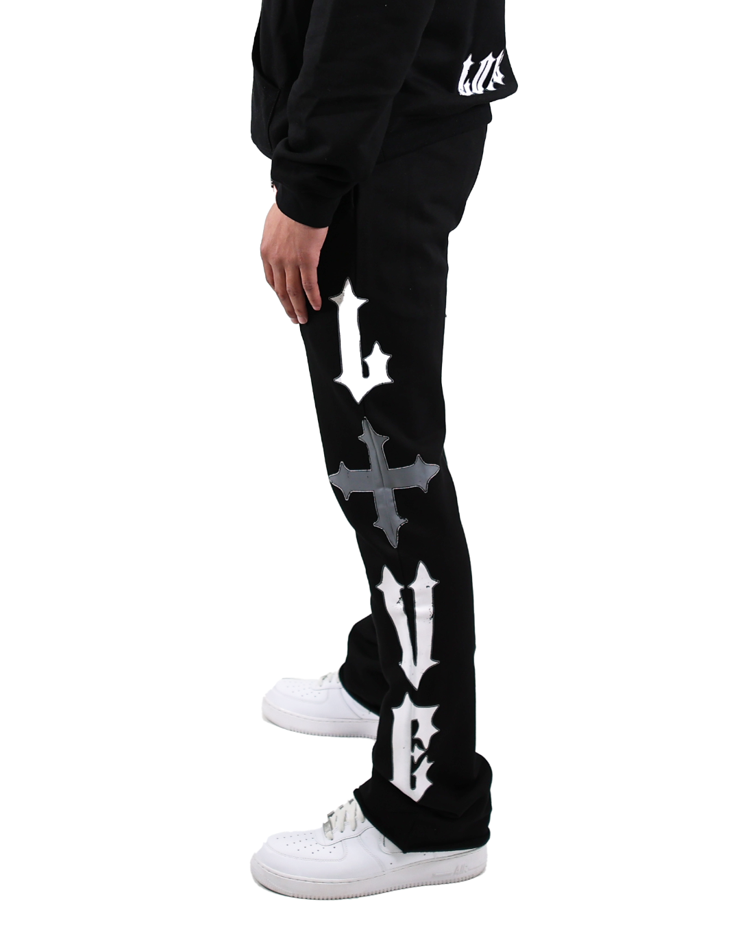 EVOL + VE Love is Evol Flare Sweats Black