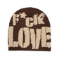 EVOL Love Is for Lames Beanie Brown And Cream