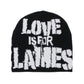 EVOL Love Is for Lames Beanie Black And White