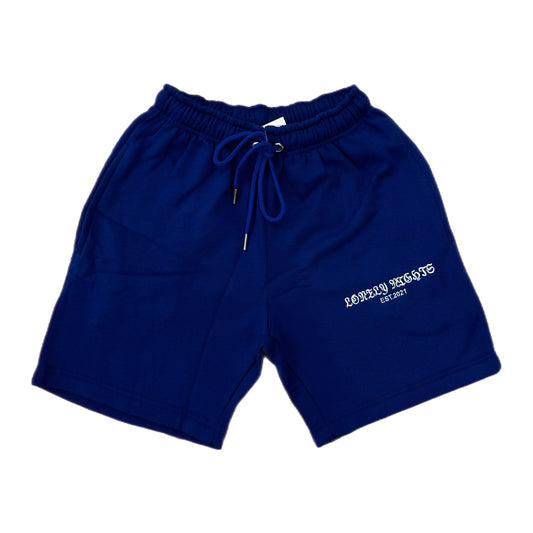 Lonely Nights EST. 2021 Sweatshorts Blue/White