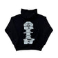 Lonely Nights Ambition Rhinestone Hoodie Black