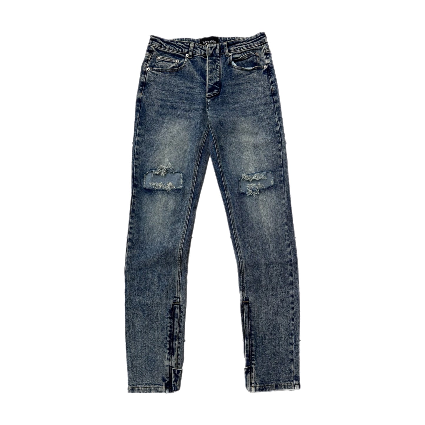 Lonely Nights Ankle Snap-Zip Blue Denim