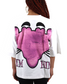 EVOL+VE Pink Panther "I'm Him" Boxy Tee White