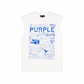 Purple Brand Newspaper Textured Jersey Sleeveless White/Blue