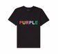 Purple Brand Multi Color Logo Clean Jersey Ss Tee Black