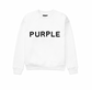 Purple Brand Hwt Fleece Crewneck White/Black