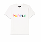 Purple Brand Multi Color Logo Clean Jersey Ss Tee White