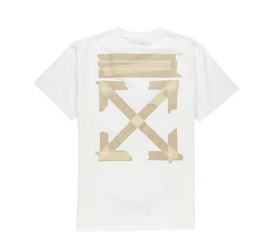 Off-White Slim Fit Tape Arrows T-shirt White/Beige