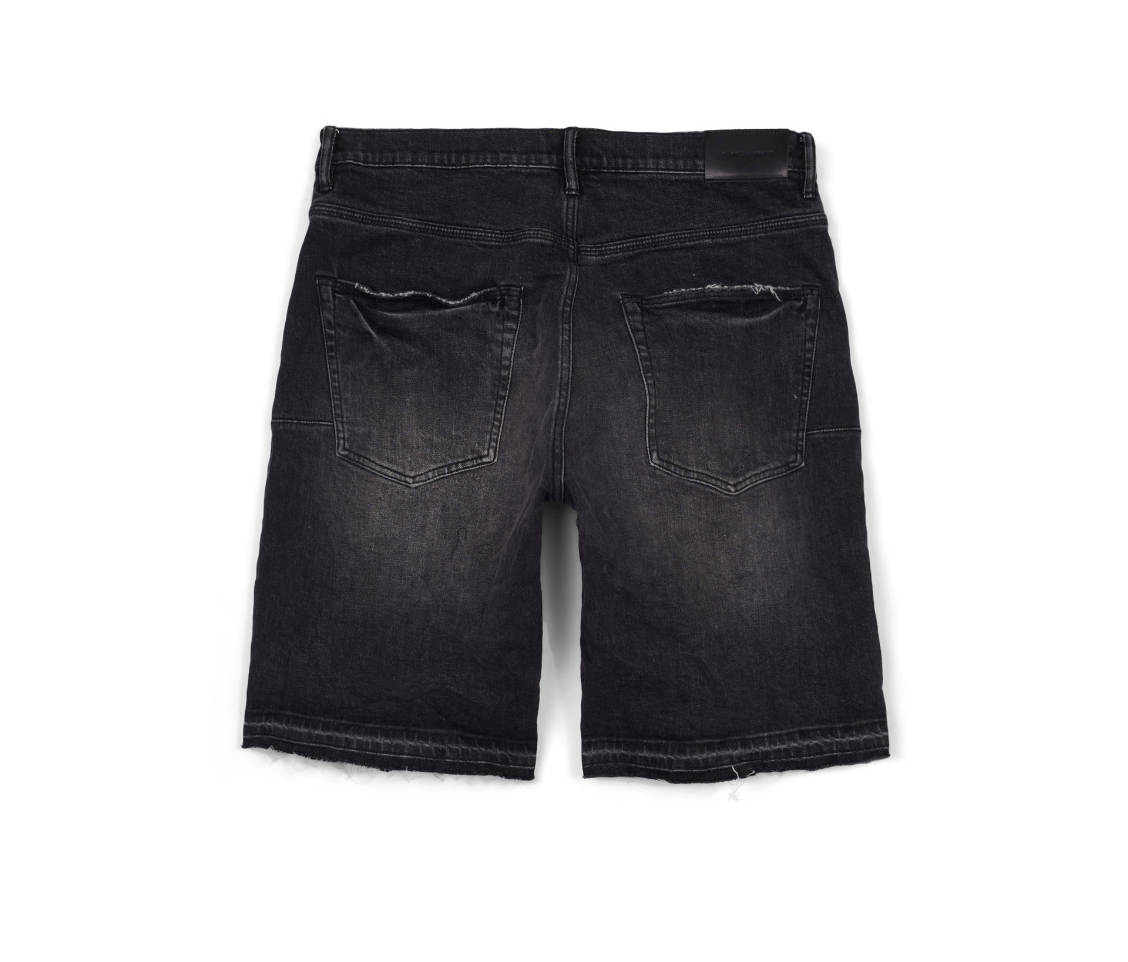 Purple Brand Black Blowout Relaxed Shorts Black