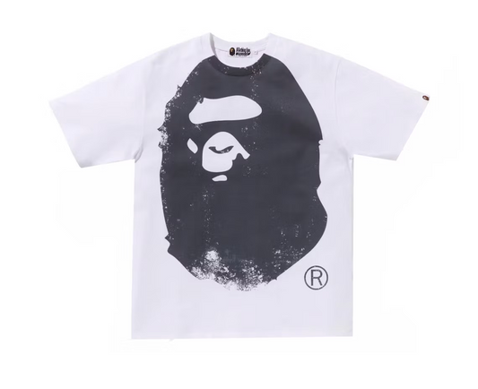 BAPE Overprinted Ape Head Tee White