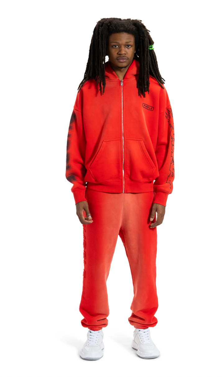 Purple brand Hwt Fleece Full Zip Hoody (Red)