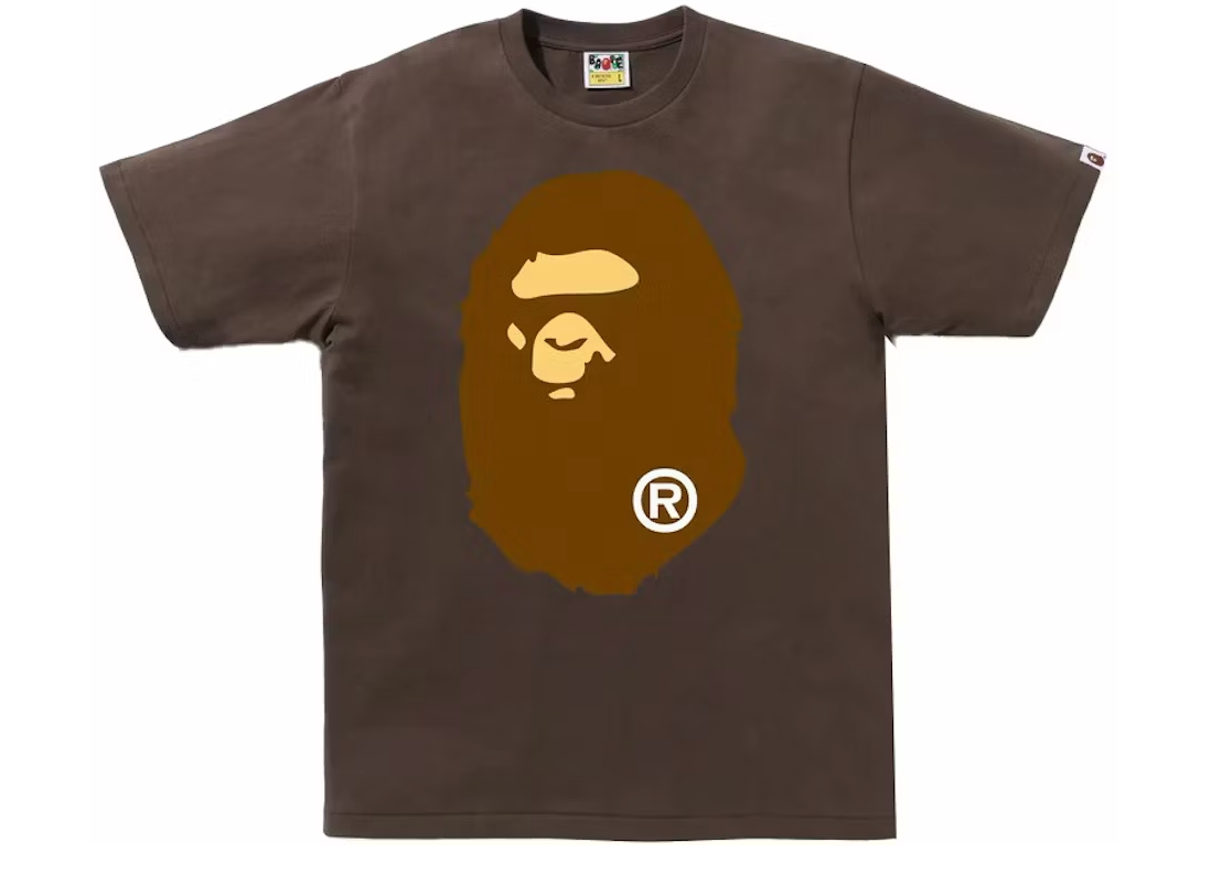 BAPE Big Ape Head Tee Brown