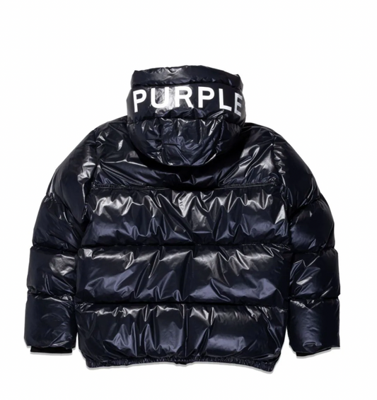 Purple Brand Nylon Down Puffer Black