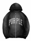 Purple Brand Hwt Fleece Full Zip Hoody Black/White