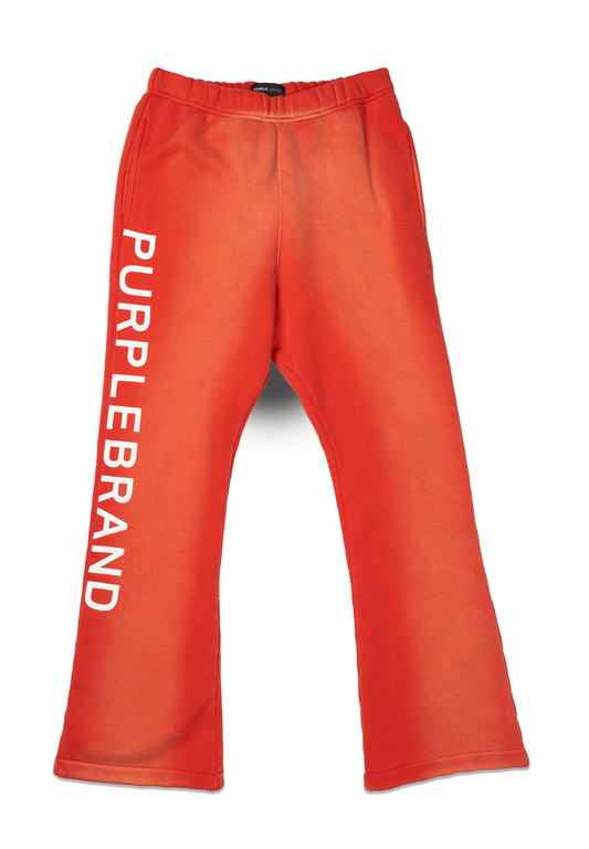Purple Brand Hwt Fleece Flared Pant Red