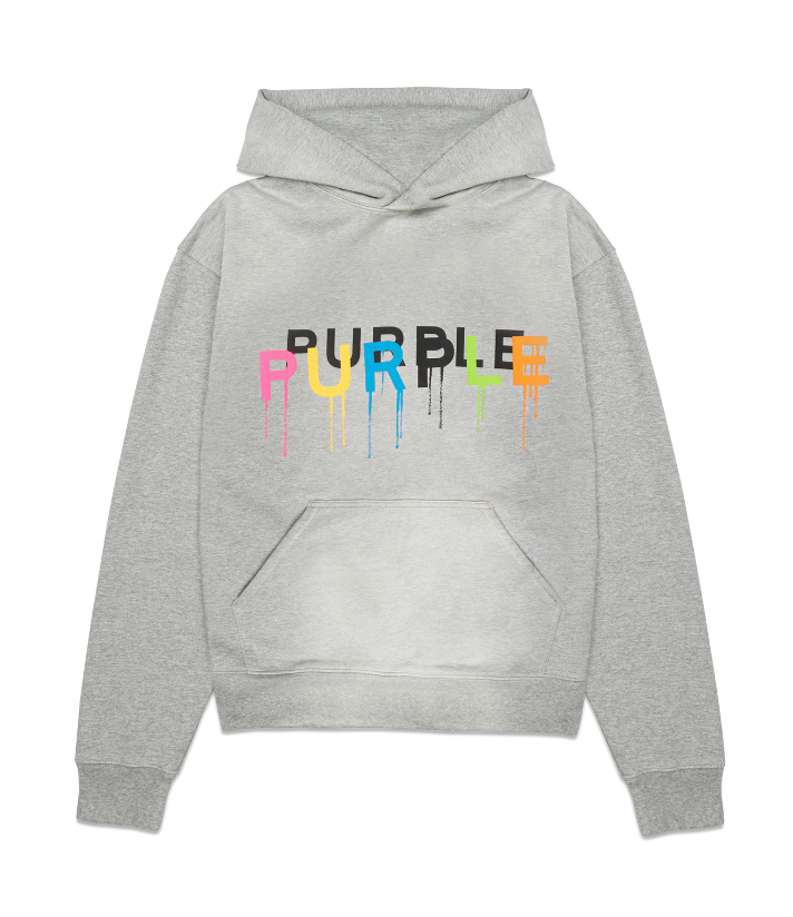 Purple Brand French Terry Po Hoody Multi Color Drip