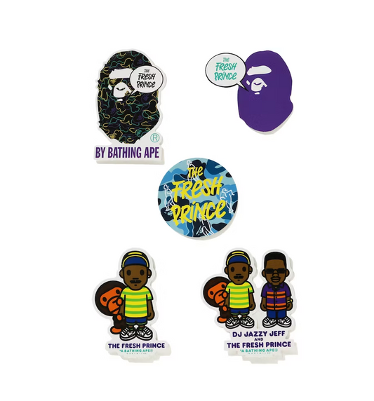 BAPE x The Fresh Prince Sticker Set Multi