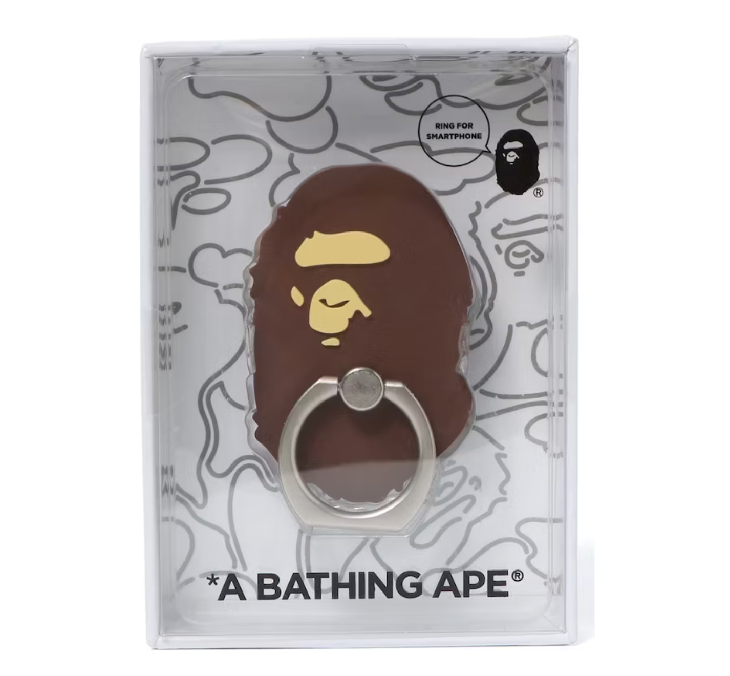 BAPE Ape Head Smartphone Ring Brown