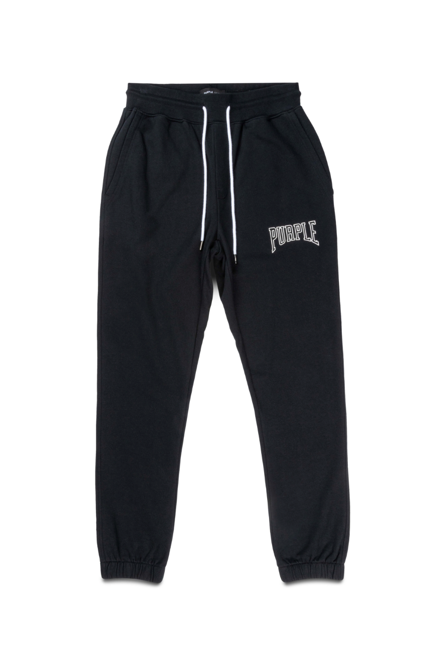 Purple Brand Curved Logo French Terry Sweatpant