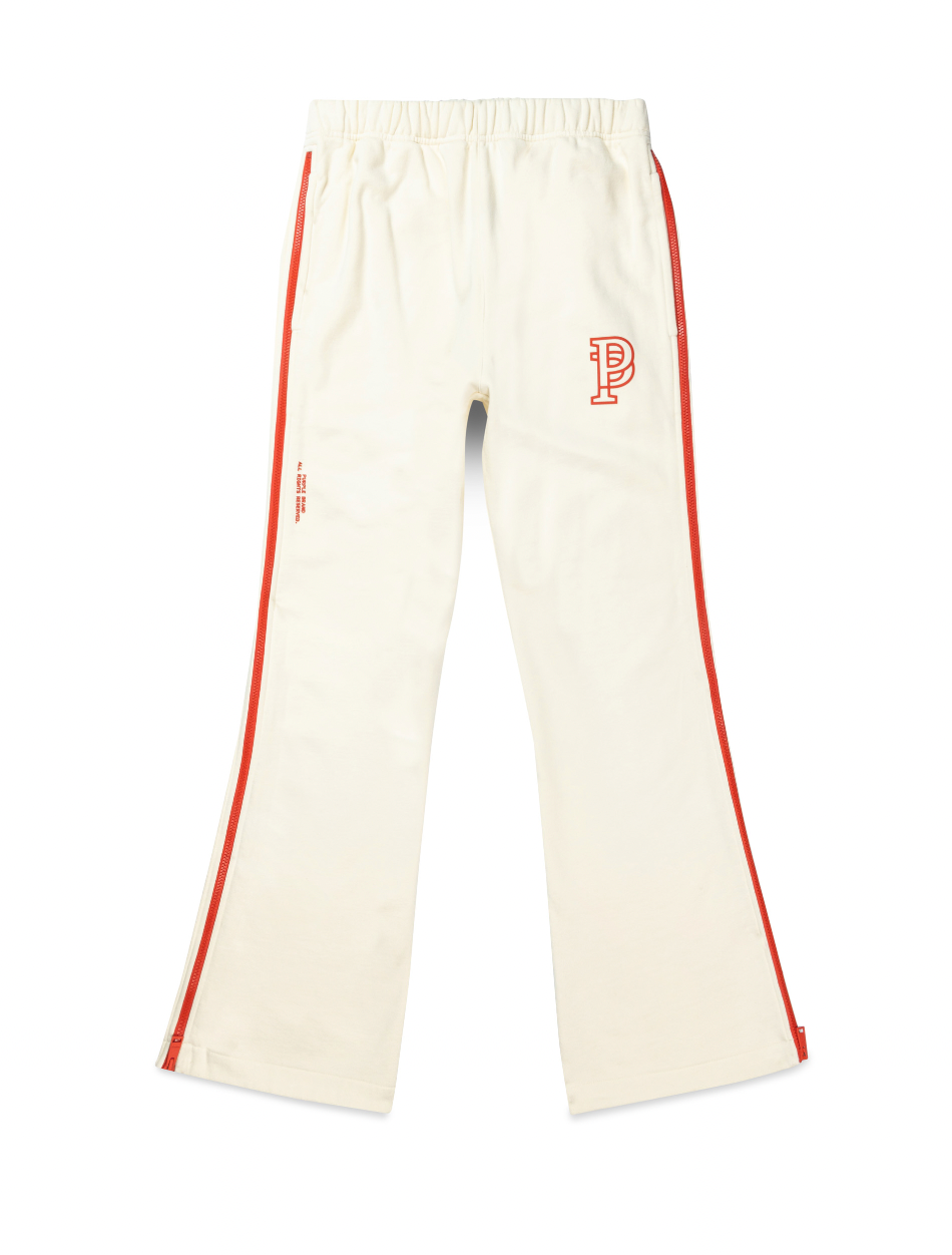 Purple Brand Mwt Fleece Flared Pant Off-White/Red