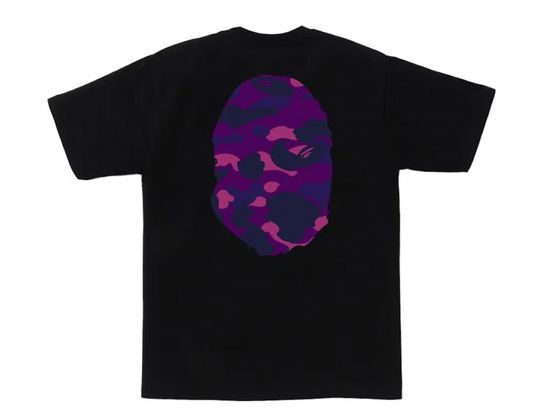 BAPE Color Camo Big Ape Head Tee Black/Purple