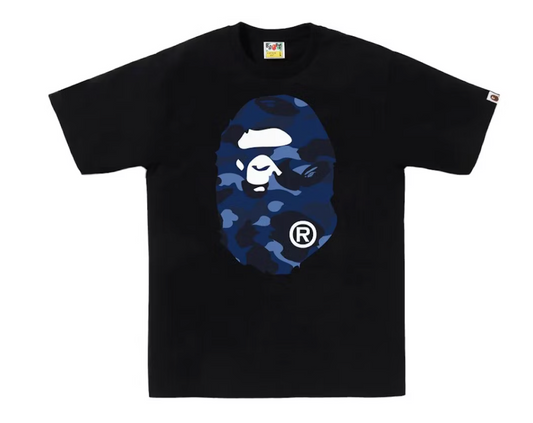 BAPE Color Camo Big Ape Head Tee Black/Navy