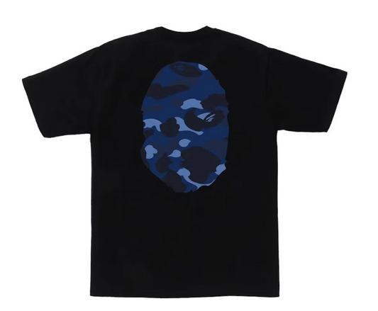 BAPE Color Camo Big Ape Head Tee Black/Navy