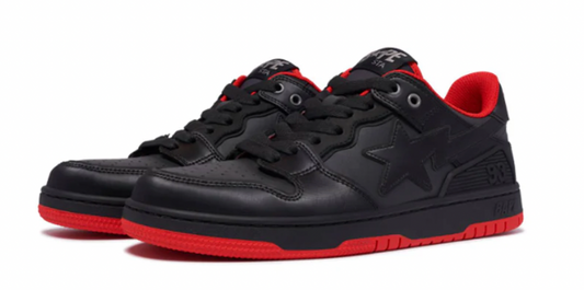 BAPE SK8 STA #4 BLACK/RED