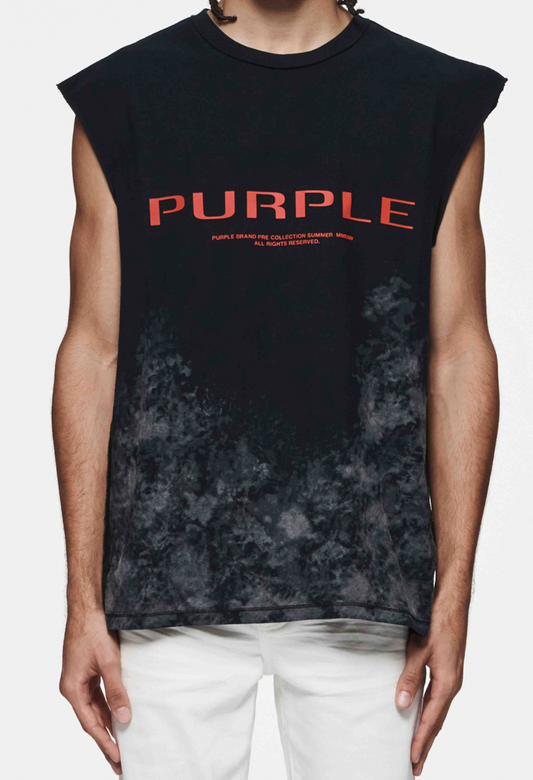 Purple Brand Textured Jersey Sleeveless Spotted