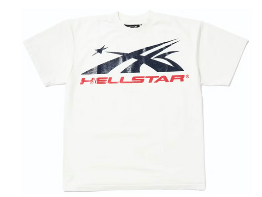 Hellstar Sport Logo Gel T-shirt White and Red