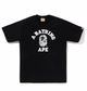 Bape Floral Camo College Tee Black