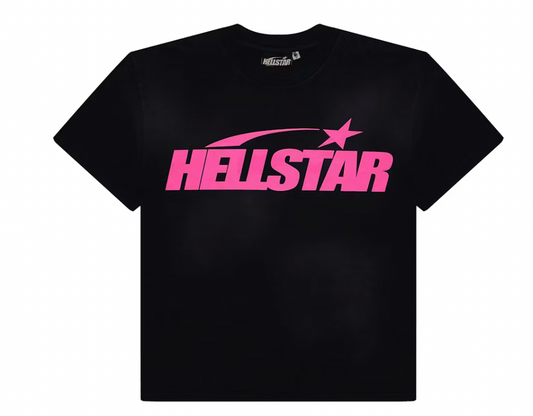 Hellstar Classic T-shirt (Gel Print) Black/Pink