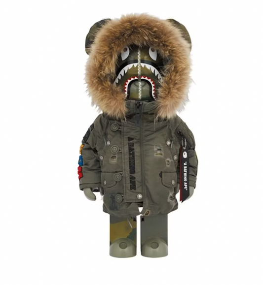 Bearbrick Bape (R) x Alpha Camo Shark 2023 1000%