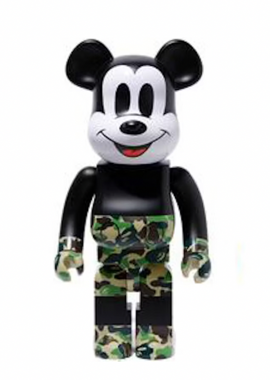 Bearbrick x Bape Mickey Mouse Camo Green 1000%