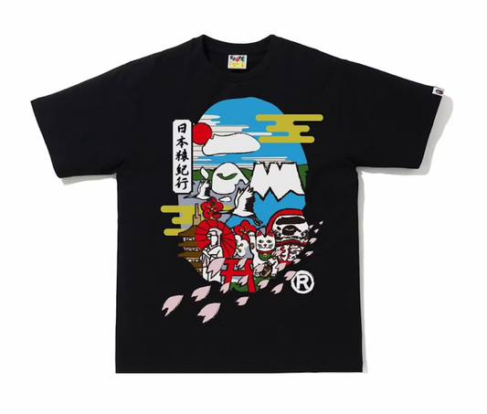 BAPE Japan Culture Ape Head Tee Black