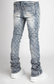 Guapi Aqua Blue Embellished Denim