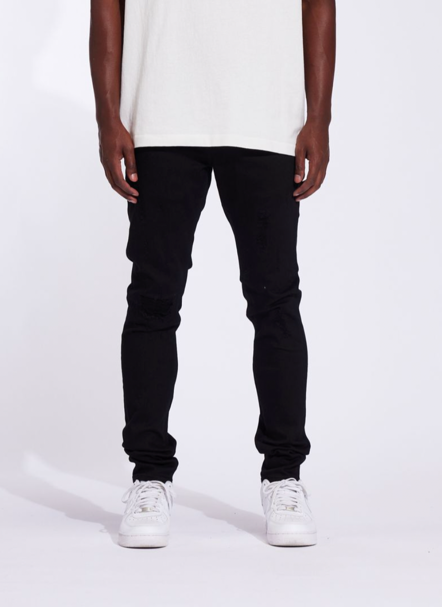 Crysp Atlantic Distressed Black Jeans