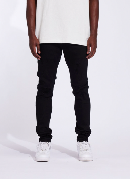 Crysp Atlantic Distressed Black Jeans