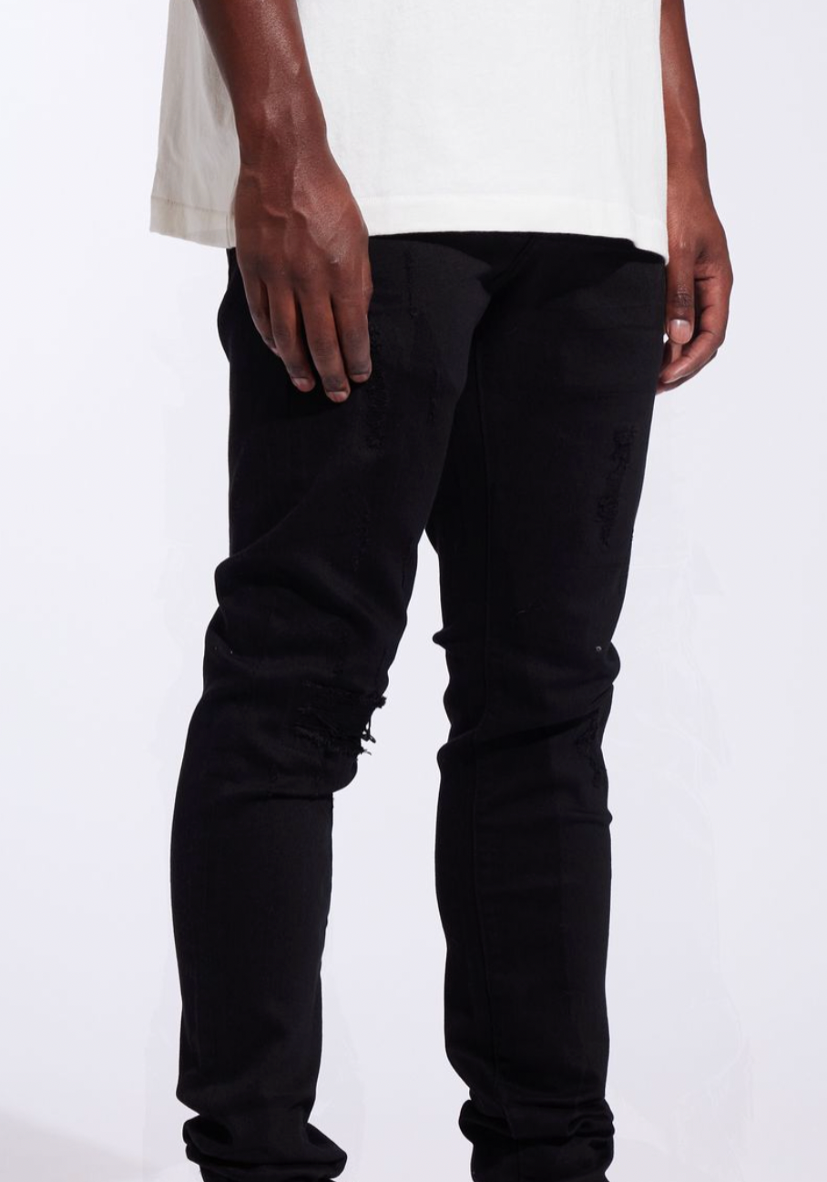 Crysp Atlantic Distressed Black Jeans